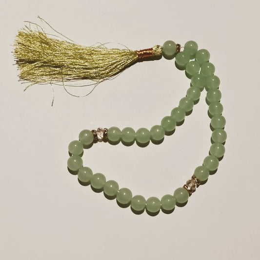 Moonstone Tasbeeh | Sangi Dhodya Tasbih | 33 Beads | 6 mm