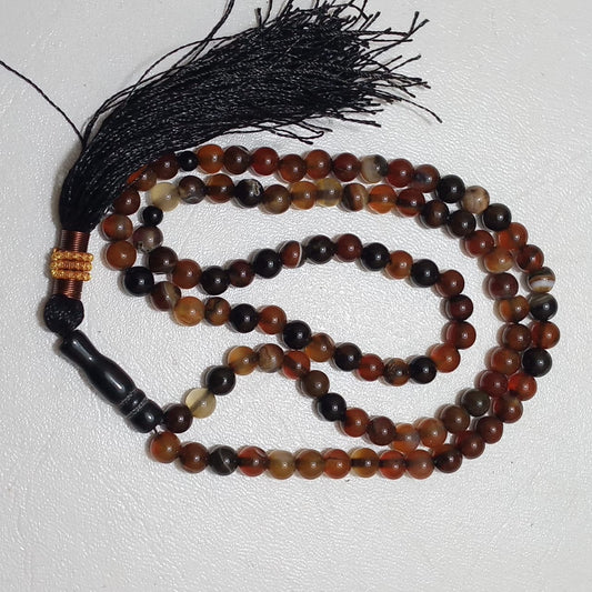 Yamni Aqeeq Tasbeeh | 100 Beads | 6 mm