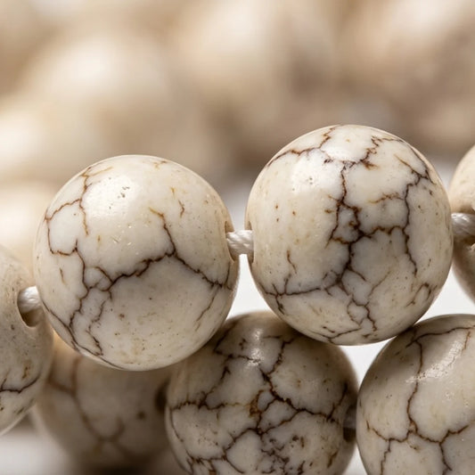 White Ferooza Tasbeeh | Sang e Ibrahimi Tasbih | 33 Beads | 16 mm