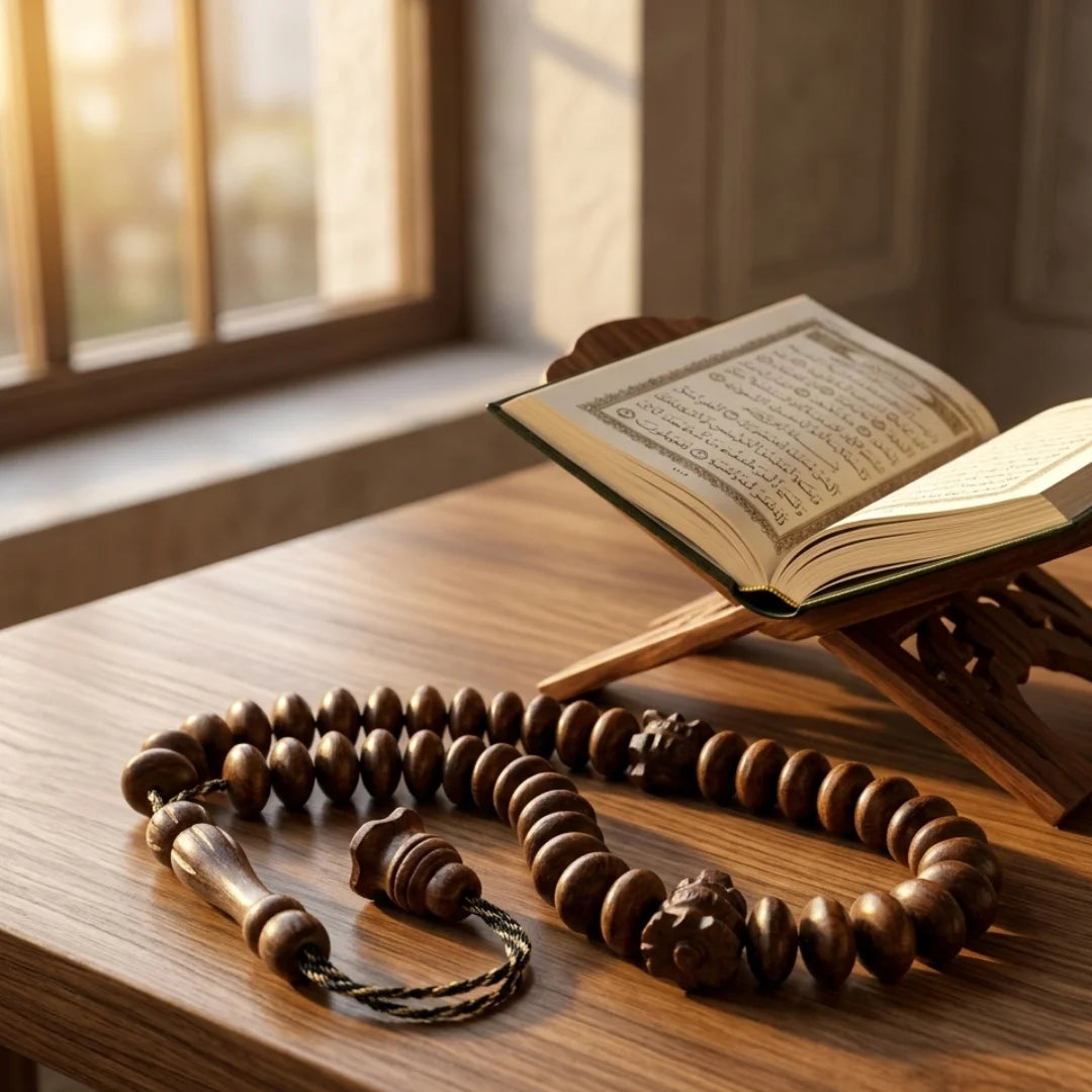 Sandal Wood Tasbih | Long‑Lasting Scent | 33 Beads | 12 mm