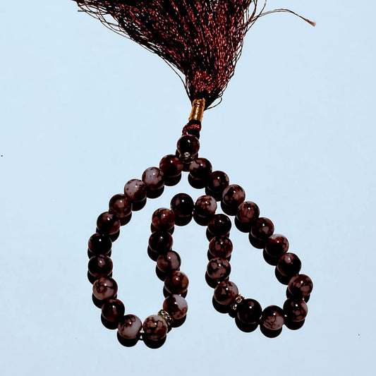 Aqeeq Tasbeeh | Brown Aqeeq Tasbeeh | 33 Beads | 8 mm