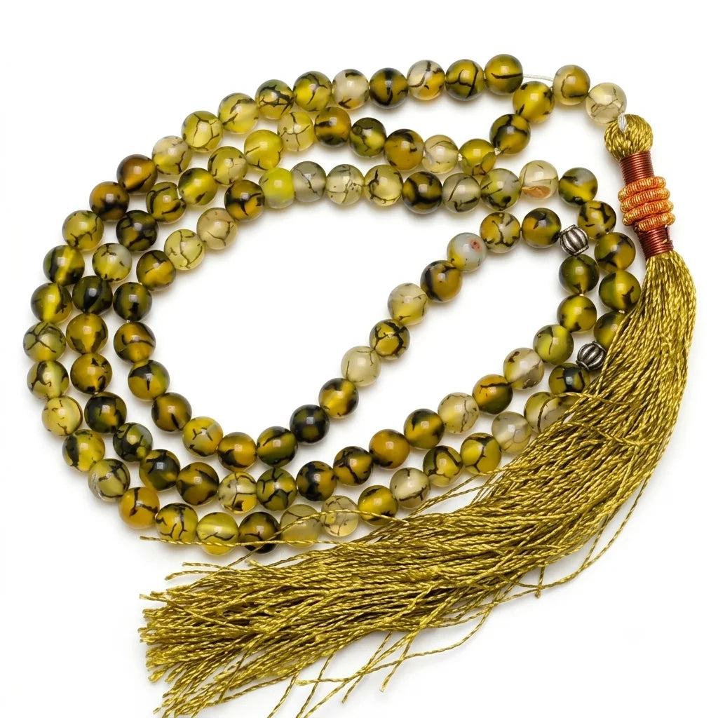 Shajri Aqeeq Tasbeeh | 100 Beads | 6 mm