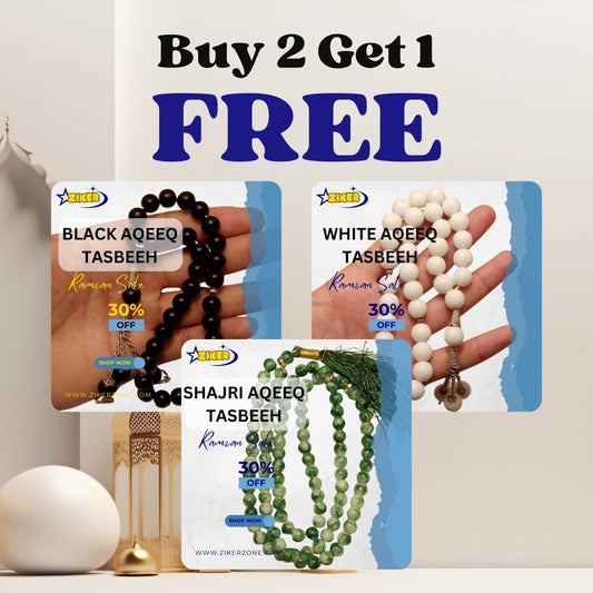 Aqeeq Tasbeeh | Bundle Offer Buy 2 Get 1 Free