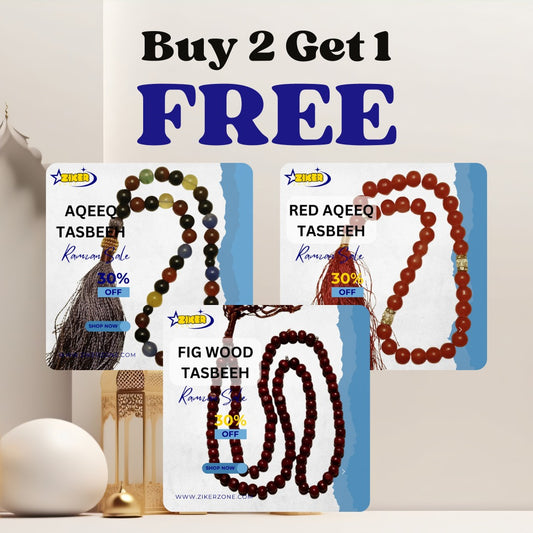 Aqeeq Tasbeeh | Bundle Offer Buy 2 Get 1 Free