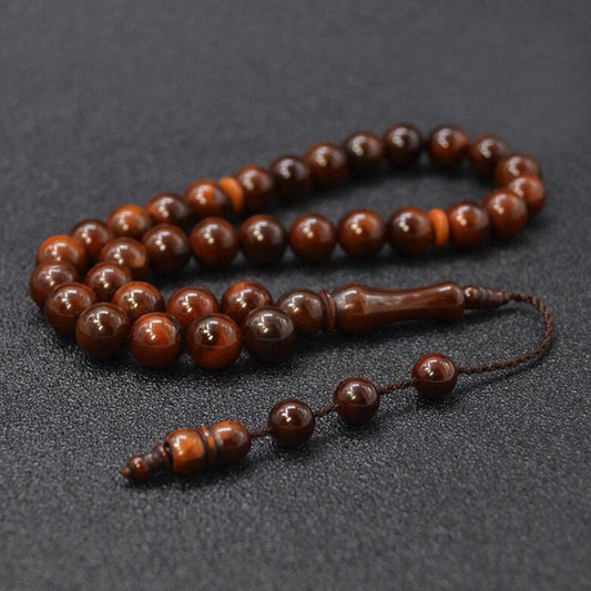 33 Beads 10 mm Kuka Wood Rosary Prayer Beads Tasbeeh