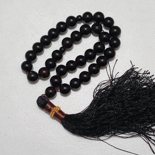 Black Aqeeq Tasbeeh | 33 Beads | 9 mm