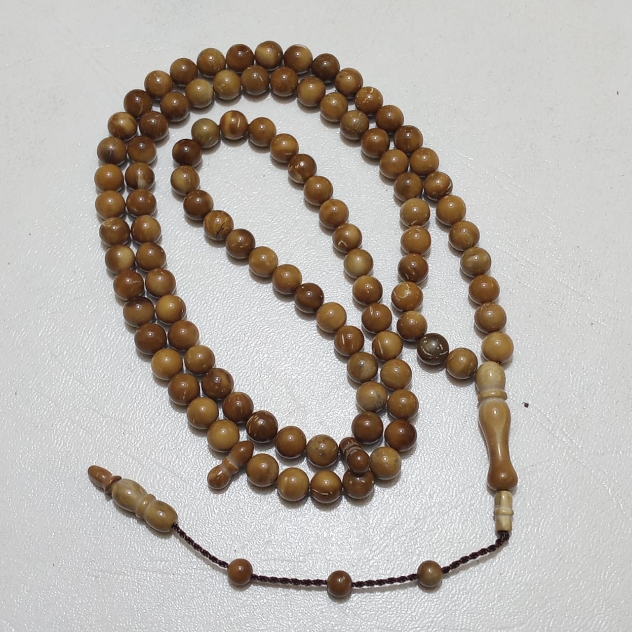 100 Beads 8mm Kuka Wood Rosary Prayer Beads Tasbeeh