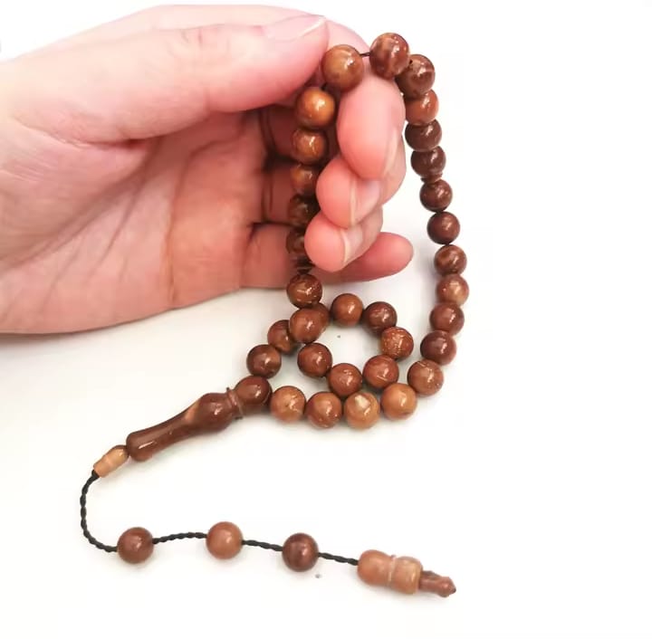 33 Beads 10 mm Kuka Wood Rosary Prayer Beads Tasbeeh