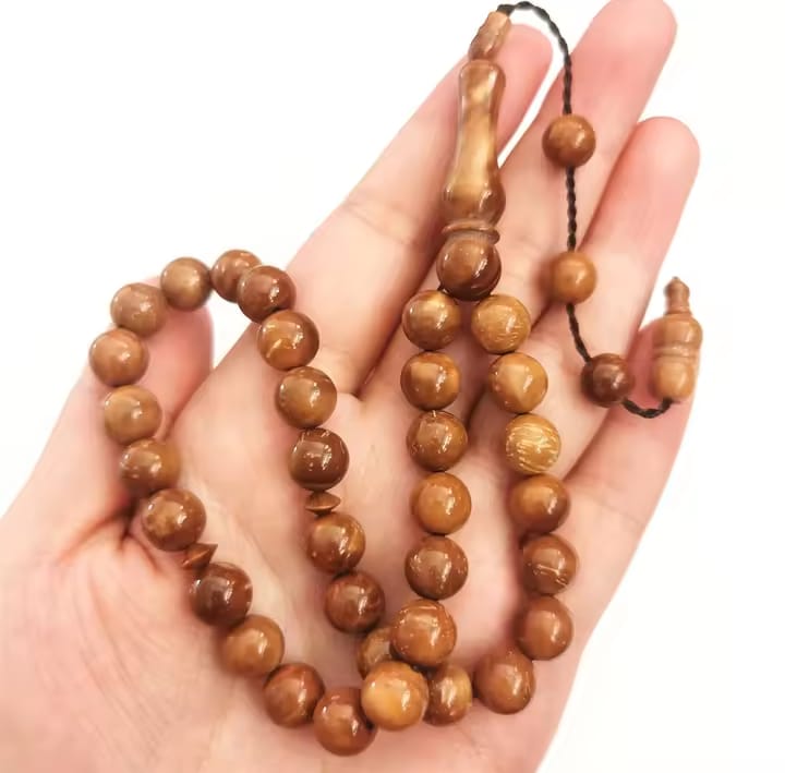 33 Beads 10 mm Kuka Wood Rosary Prayer Beads Tasbeeh
