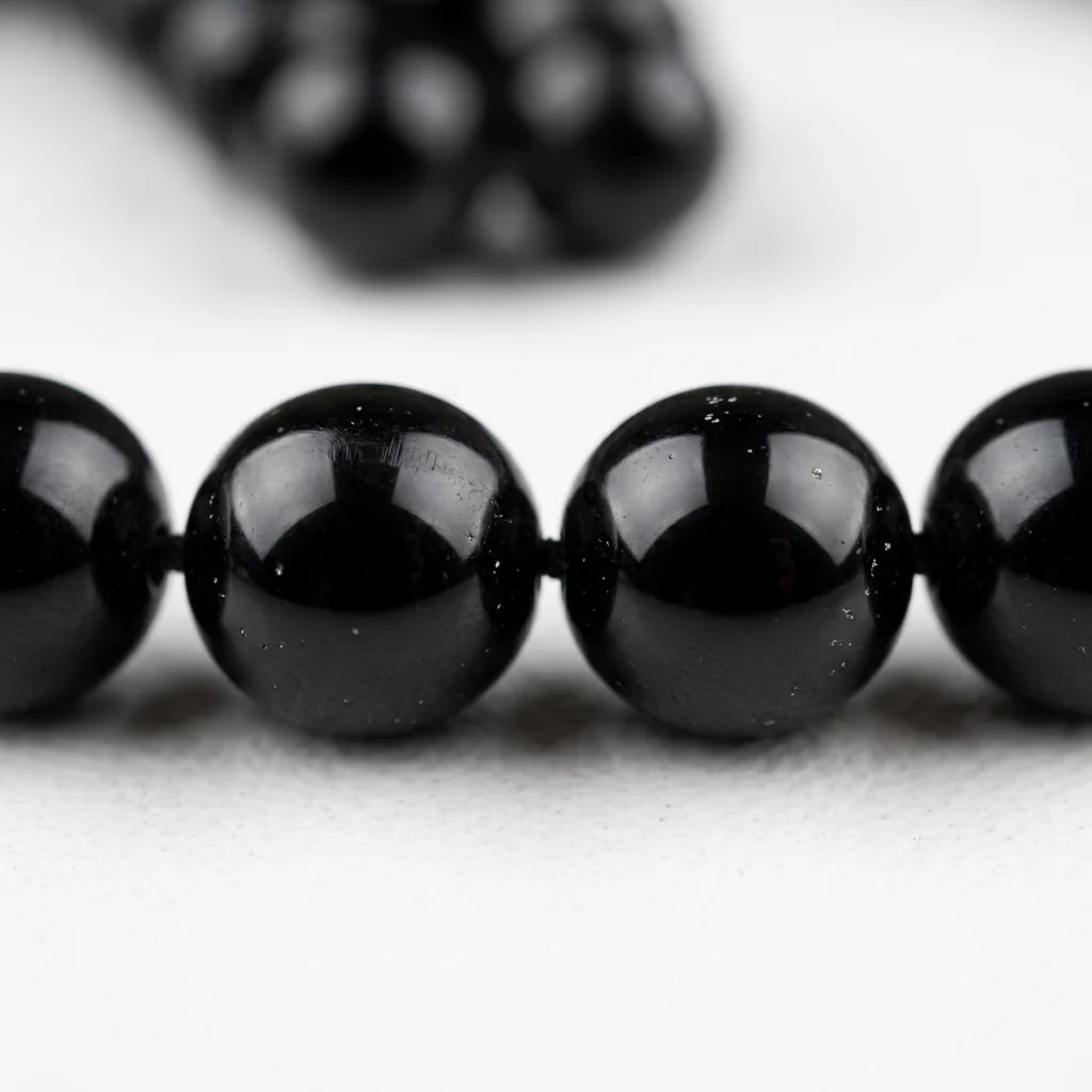Black Aqeeq Tasbeeh | 33 Beads | 12 mm