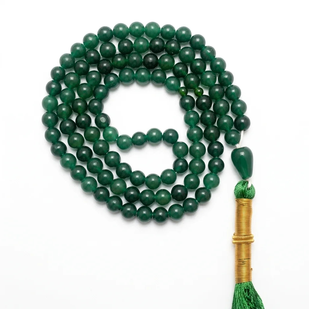 Green Aqeeq Tasbeeh |100 Beads | 6mm