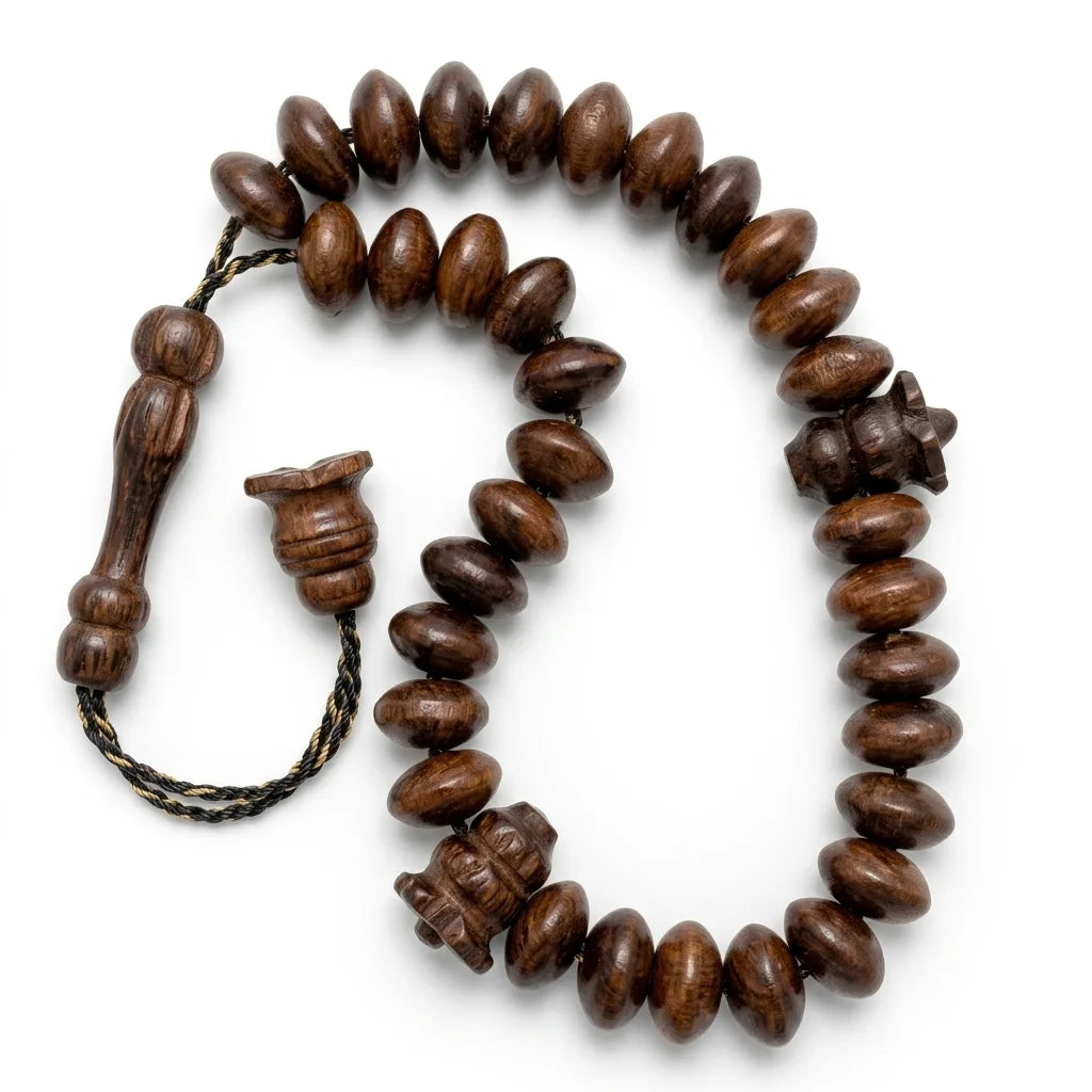 Sandal Wood Tasbih | Long‑Lasting Scent | 33 Beads | 12 mm