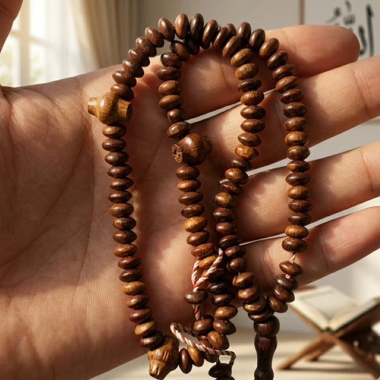 Sandal Wood Tasbih | Long‑Lasting Scent | 100 Beads | 8 mm